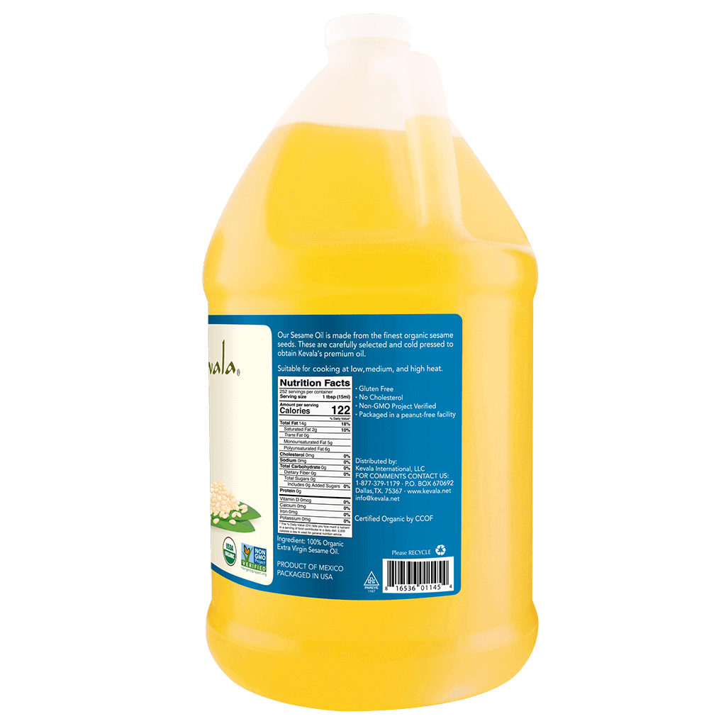 Organic Extra Virgin Sesame Oil 128 fl oz (1 gal)