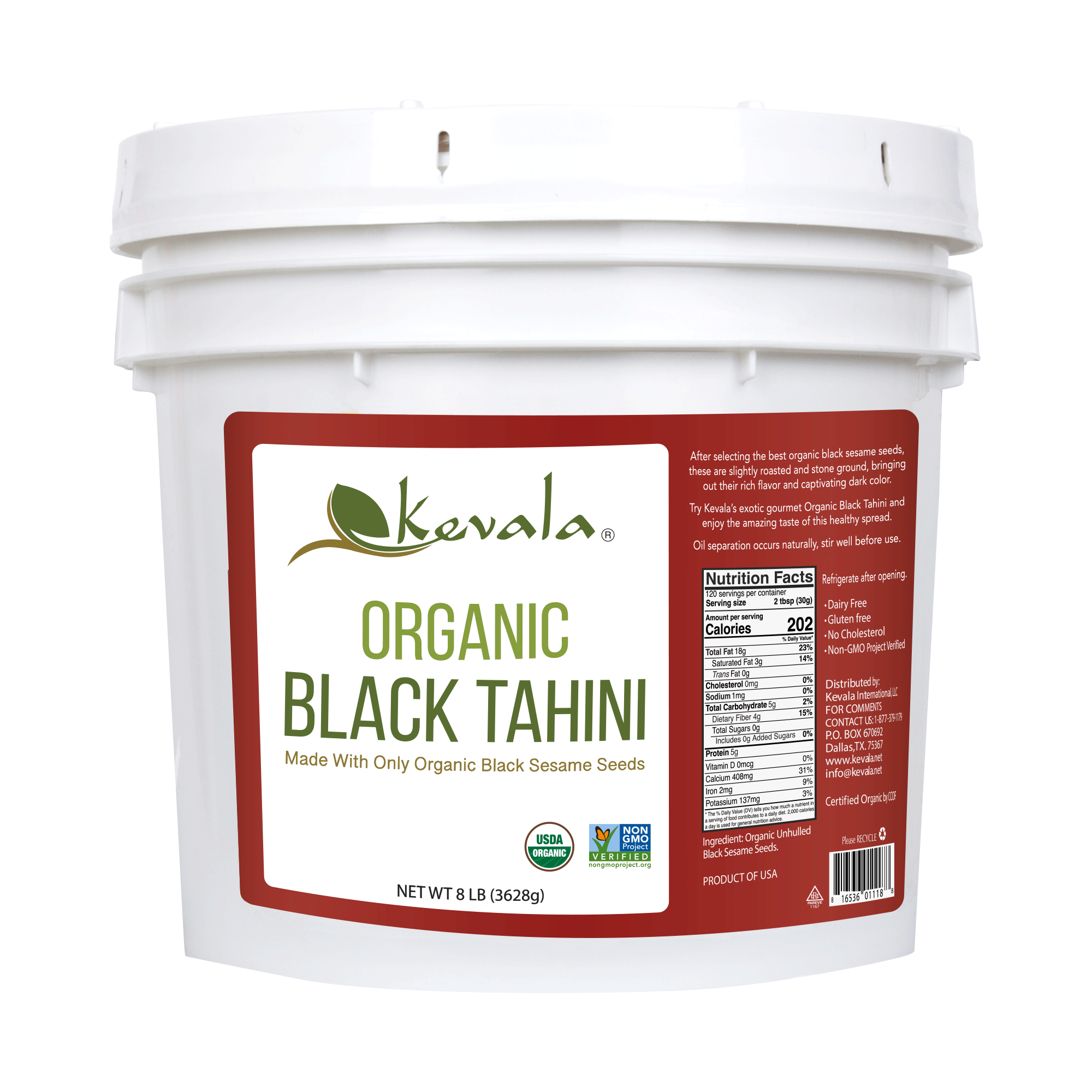 Organic Black Tahini 8 lb