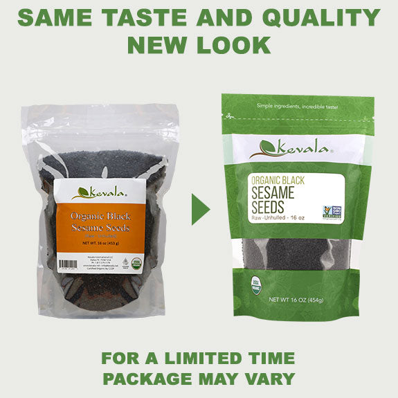 Organic Raw Black Sesame Seeds (Unhulled) 16 oz