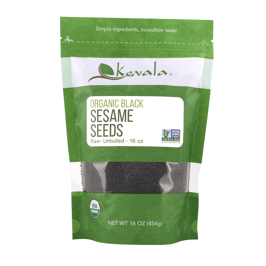 Organic Raw Black Sesame Seeds (Unhulled) 16 oz