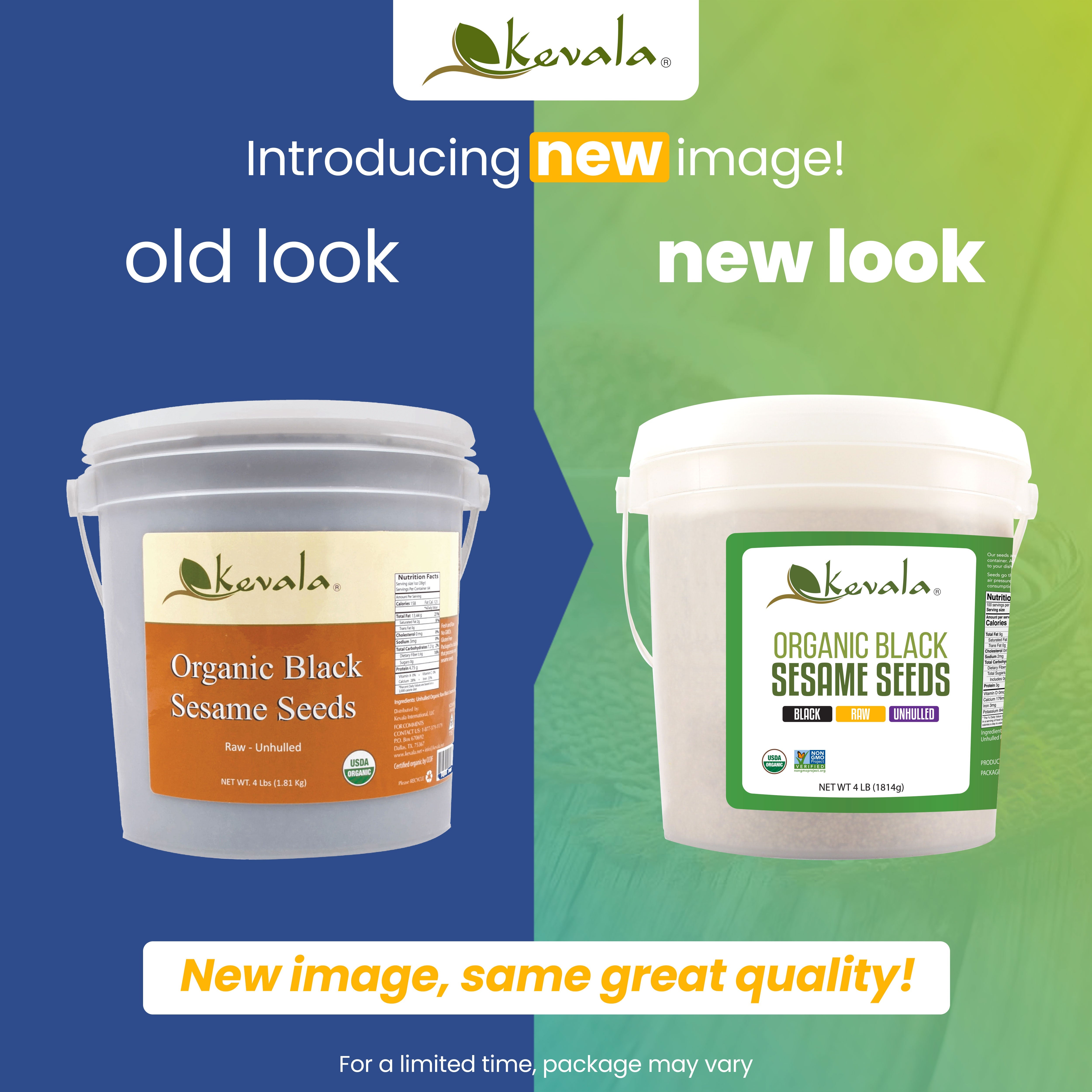 Organic Raw Black Sesame Seeds (Unhulled) 4 lb