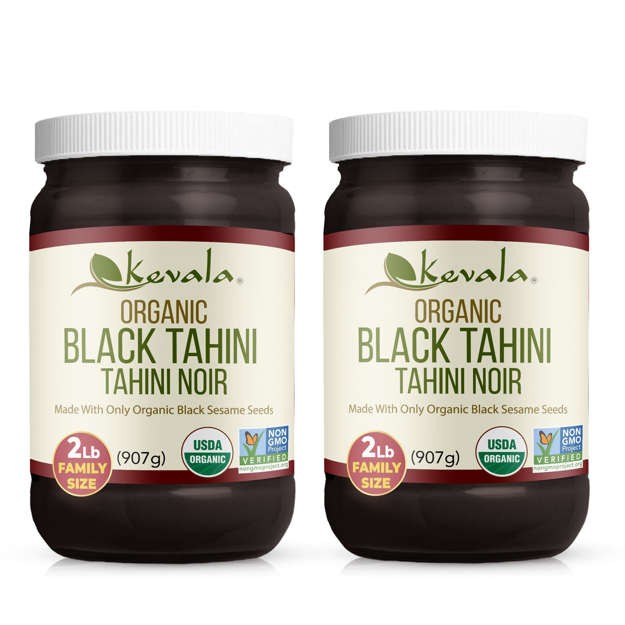 Kevala Organic Black Tahini 2lb (907g) Each | 2-Pack